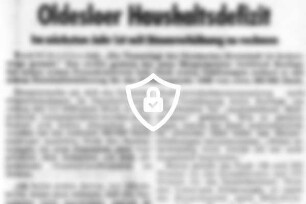 Eine halbe Million [Name maskiert] Haushaltsdefizit