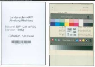 Entnazifizierung Karl Heinz Rassbach , geb. 31.03.1913 (Stadtbeamter)