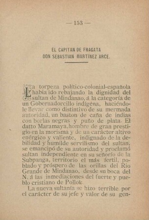 El Capitan de fragata Don Sebastian Martinez Arce