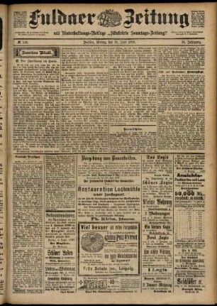 Zweite Ausgabe vom Freitag, den 30. Juni 1899.