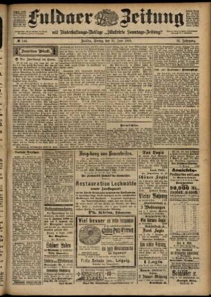 Zweite Ausgabe vom Freitag, den 30. Juni 1899.