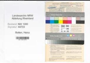 Entnazifizierung Heinz Bolten, geb. 25.10.1907 (Revisor)