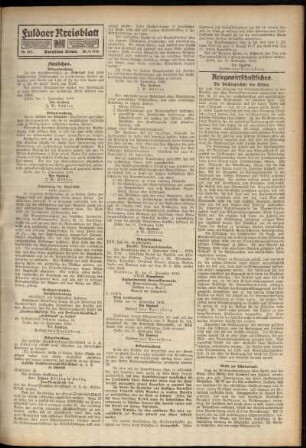 Zweite Ausgabe vom Mittwoch, den 20. September 1916.