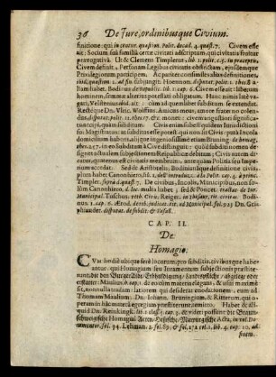 Cap. II. De Homagio: