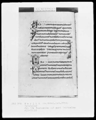 Epistolar aus Trier — Zwei Initialen F(RATRES), Folio 10verso