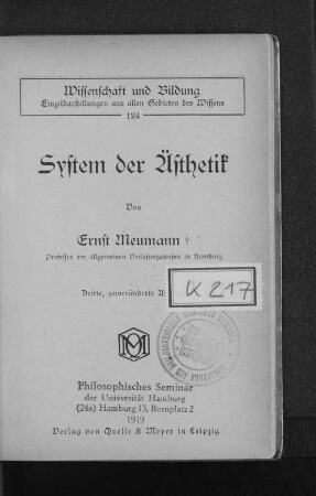 System der Ästhetik