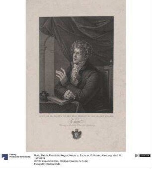 Porträt des August, Herzog zu Sachsen, Gotha und Altenburg