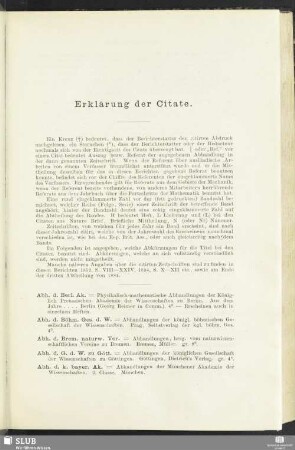 Erklärung der Citate
