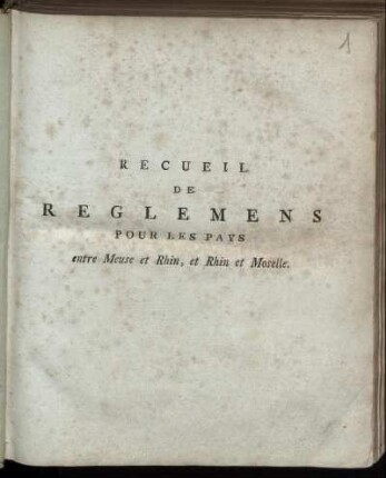 Règlement Sur L'État Civil Des Citoyens