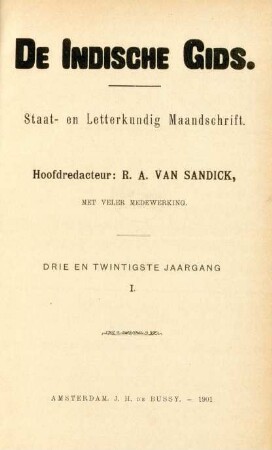 23,1.1901: De indische gids