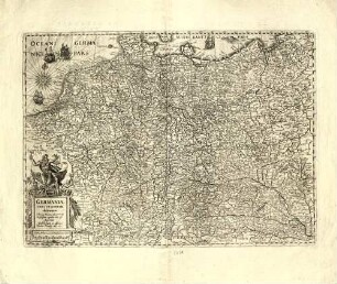 Germaniæ nova et accurata delineatio : Ubicunq[ue] B. Lector talem (*) viderit asteriscum cogitabit inibi esse Academiam