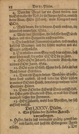 Der LXXXV. Psalm