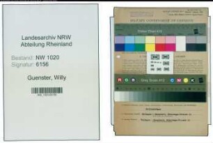 Entnazifizierung Willy Guenster , geb. 15.01.1915 (Kaufmaennischer Angestellter)
