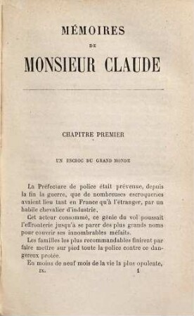 Mémoires de Monsieur Claude, Chef de la Police de Sureté sous le second Empire, 9