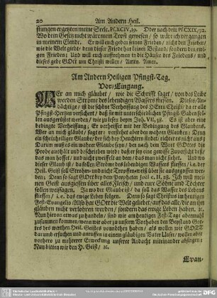 Am Andern Heiligen Pfingst-Tag