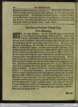 Am Andern Heiligen Pfingst-Tag