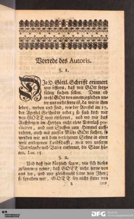 Vorrede des Autoris.