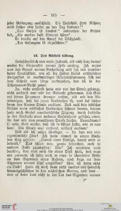 12. Des Rätsels Lösung