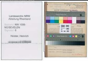 Entnazifizierung Heinrich Heister , geb. 23.06.1891 (Viehkaufmann)