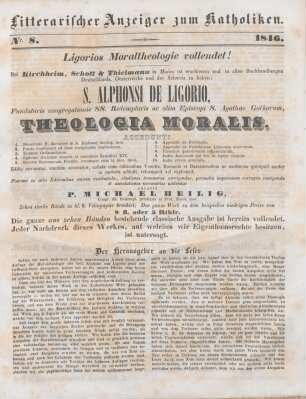Litterarischer Anzeiger Nr. 8