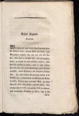 Erstes Kapitel - Drittes Kapitel