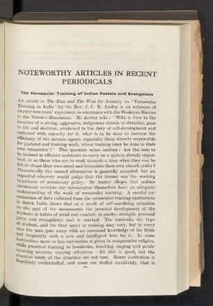 Noteworthy articles in recent periodicals
