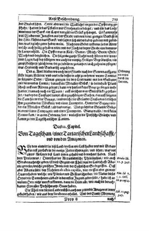 Das 12. Capitel. Von Tagesthan/ einer Tartarischen Landschafft/ und von den Amazonen.