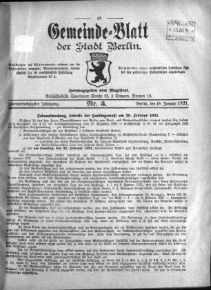 1921,3: Nr. 3, 16. Januar 1921