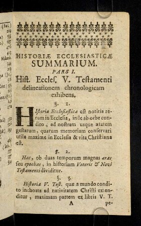 1-774, Historiae Ecclesiasticae