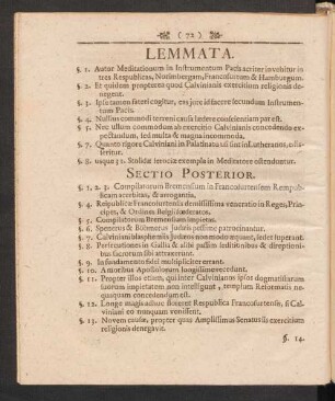 Lemmata.
