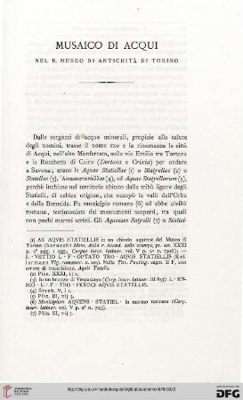 2: Musaico di Acqui nel R. Museo di Antichità di Torino