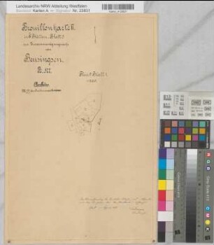 Beusingsen (Bad Sassendorf), Zusammenlegung der Feldmark Beusingsen, Bl.5 Brouillonkarte Flur 9,1