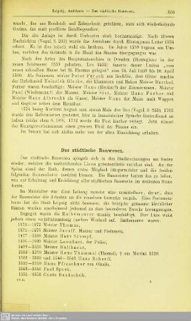 Das städtische Bauwesen