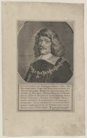 Bildnis des Maximilianvs de Travtmonstorff et Weinsperg