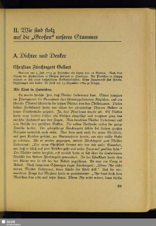 II. Wir sind stolz auf die „Großen“ unseres Stammes
