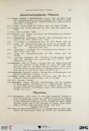 Aussereuropäische Münzen (Nr. 2172-2187)