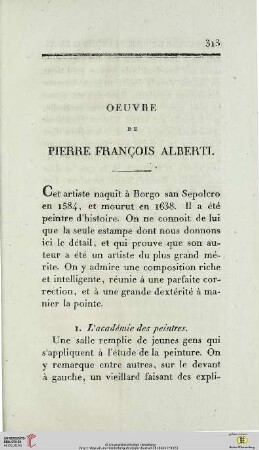 Oeuvre de Pierre François Alberti