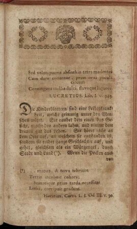 Sed veluti pueris absinthia tetra medentes Cum dare conantur,...Lucretius. Lib. I. v. 943.