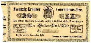 20 Kreuzer Conventions-Münze