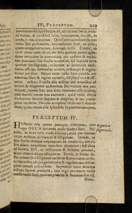 429-440, Hactenus tria priora praecepta didicimus, ...