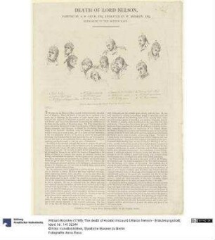 The death of Horatio Viscount & Baron Nelson - Erläuterungsblatt
