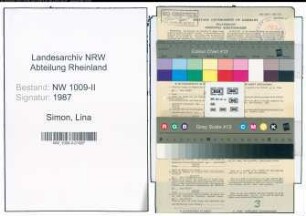 Entnazifizierung Lina Simon , geb. 09.03.1885 ()