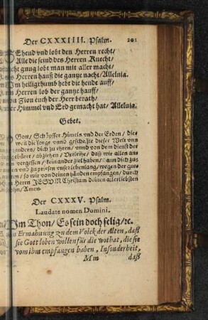 Der CXXXV. Psalm.