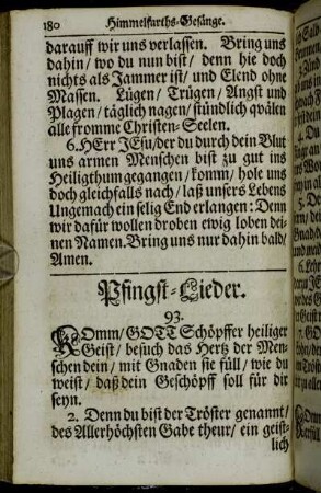 Pfingst-Lieder.