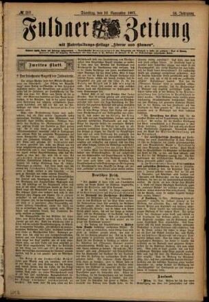 Zweite Ausgabe vom Dienstag, den 16. November 1897.