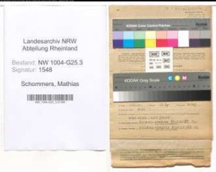 Entnazifizierung Mathias Schommers , geb. 11.08.1893 (Kaufmann)
