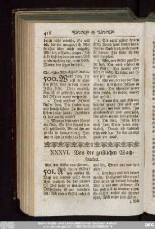XXXVI. Von der geistlichen Wachsamkeit.