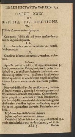 Caput XXIX. De Justitia Distributione.