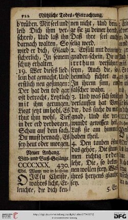 Bitt= und Buß= Gesaenge