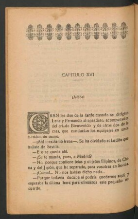 Capítulo XVI - ¡Adíos!